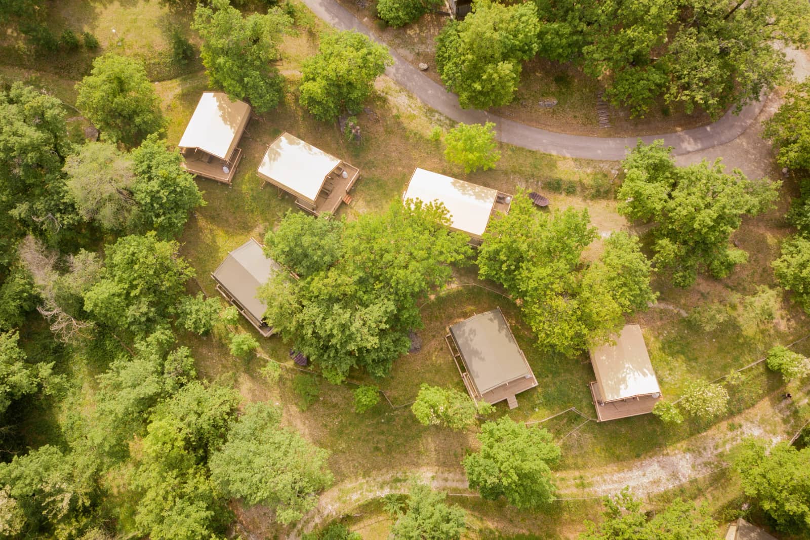 Lodges among the trees at Centro Vacanze San Marino
